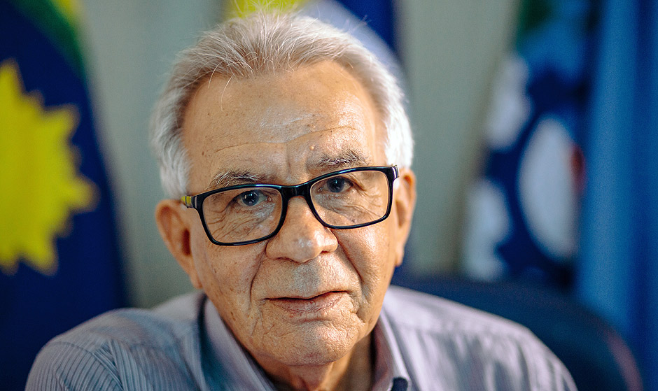 Catende, PE, Brasil, 26-10-2016: Professor Josibias Cavalcanti (PSD), 88,  o prefeito mais velho do Brasil. (foto Gabriel Cabral/Folhapress)