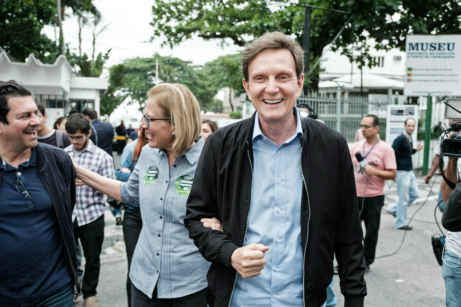 O prefeito eleito do Rio de Janeiro, Marcelo Crivella, no dia do segundo turno da eleição