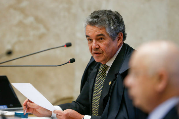 O ministro Marco Aurlio Mello em sesso do STF