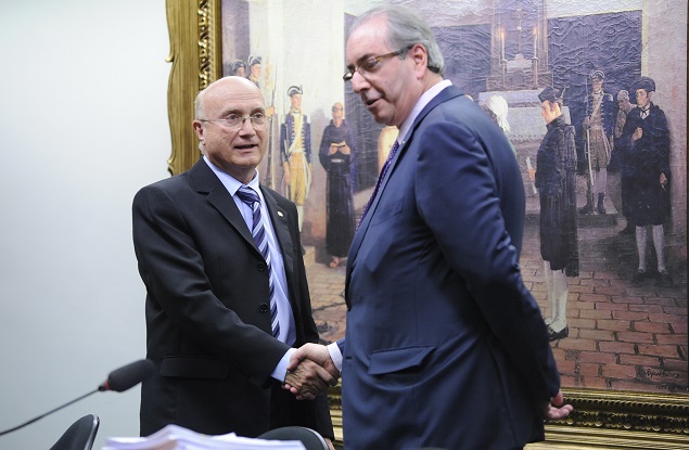 Osmar Serraglio e Eduardo Cunha, em julho de 2016
