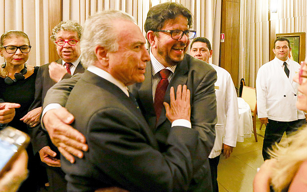 O presidente Michel Temer e o deputado Fbio Ramalho (MG), ambos do PMDB
