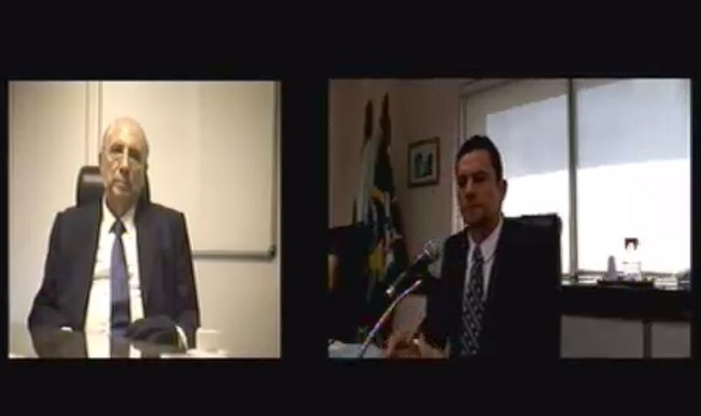 Henrique Meirelles e Sergio Moro em audincia na Justia Federal, em 10.mar.2017