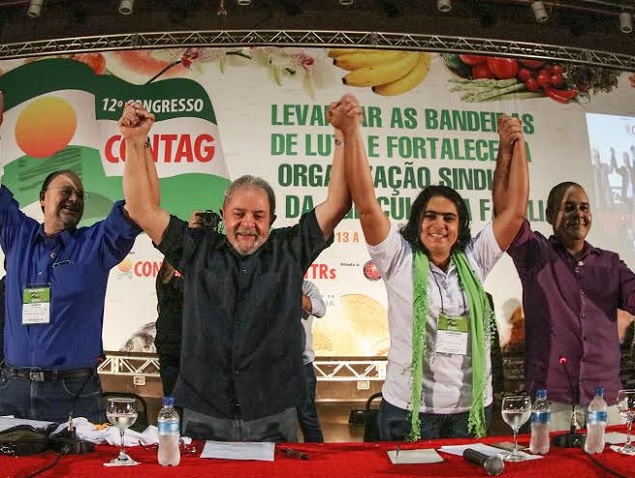 Lula, durante evento da Contag em Braslia em 13.mar.2017