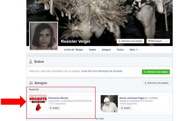 Trecho de representa��o da PF � Justi�a que destaca atividade de Rosicler Vegel no Facebook