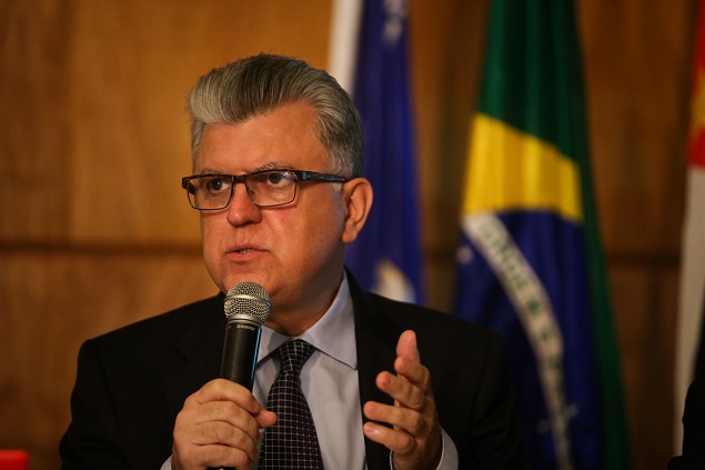 Mario Luiz Bonsaglia, durante debate dos candidatos a procurador-geral da republica, no auditrio da Procuradoria da Republica em SP