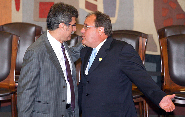 O senador Romero Juc e o ex-ministro Geddel Vieira Lima, em 2010
