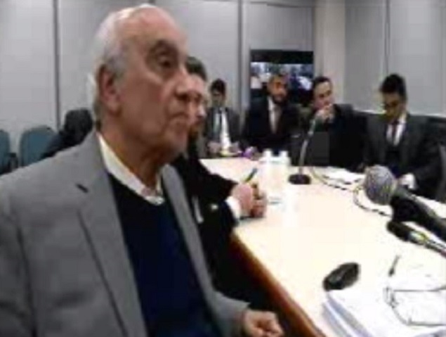 O lobista Jorge Luz, durante depoimento a Sergio Moro