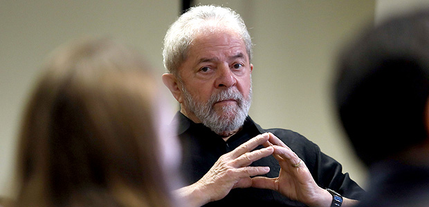 O ex-presidente Lula durante evento do PT em So Paulo