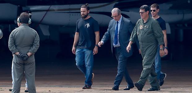 O ex-deputado Eduardo Cunha  preso pela Polcia Federal em Braslia