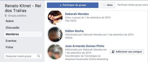 Grupo criado por perfil falso no Facebook tem participao de coordenador da Facemedia