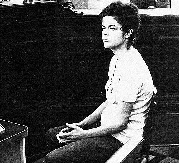 A ex-presidente Dilma Rousseff em 1970, durante interrogatrio na Auditoria Militar do Rio de Janeiro