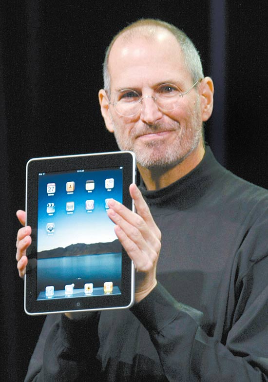 Steve Jobs, fundador e executivo-chefe da Apple, apresenta iPad, eleito gadget do ano em eleição de Tec
