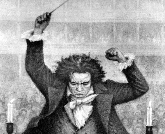 O compositor alemo Ludwig van Beethoven(1770-1827),um dos msicos citados no livro