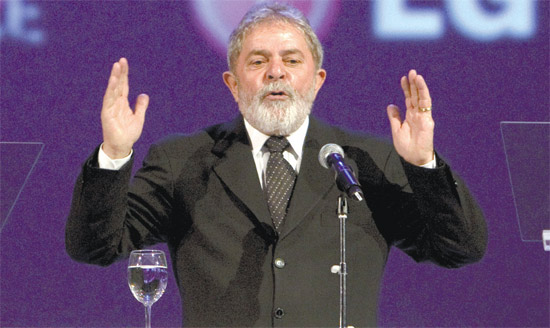 Lula em sua primeira palestra como ex-presidente, contratada por fabricante de eletrônicos LG