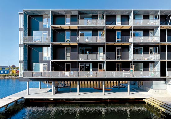 Projeto da firma Tegnestuen Vandkusten em Copenhague, exemplo de arquitetura verde