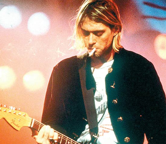 O vocalista e guitarrista do Nirvana, Kurt Cobain
