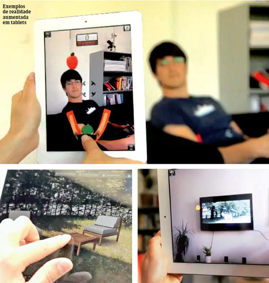 Exemplos de realidade aumentada em tablets