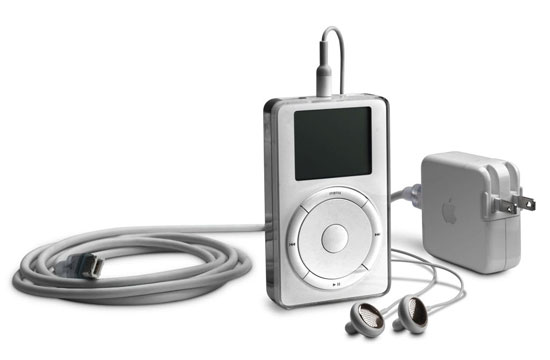 O iPod original, lanado em 23 de outubro de 2001, integra o acervo do MoMa
