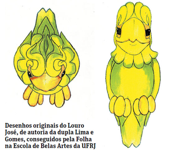 Desenhos originais do Louro José, de autoria da dupla Lima e Gomes