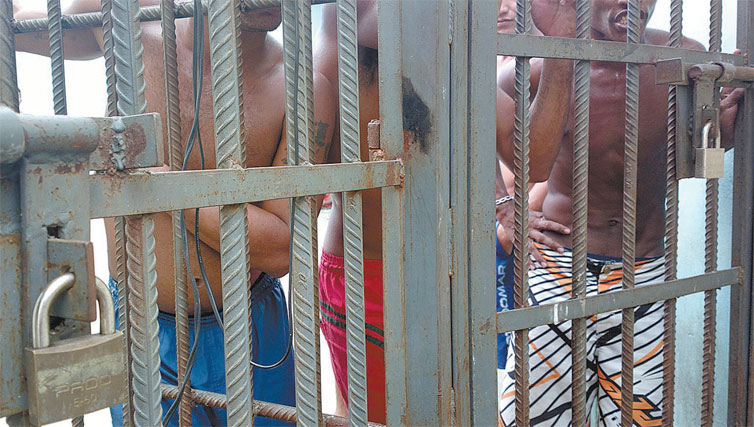 Presos em cela doComplexo Penitenciáriode Pedrinhas,em São Luís (MA)