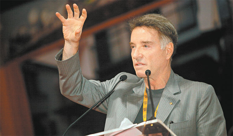 O empresrio Eike Batista durante palestra no Rio em 2012