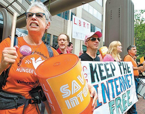 Protesto pela neutralidade da rede em Washington (EUA)