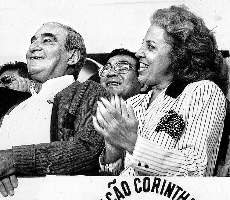 Ex-presidente Vicente Matheus com a mulher, Marlene
