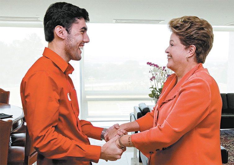 Jeferson Monteiro em seu encontro com Dilma, em setembro