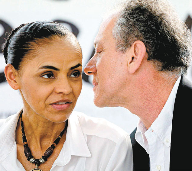 Walter Feldman ao lado da candidata  Presidncia Marina Silva (PSB) 