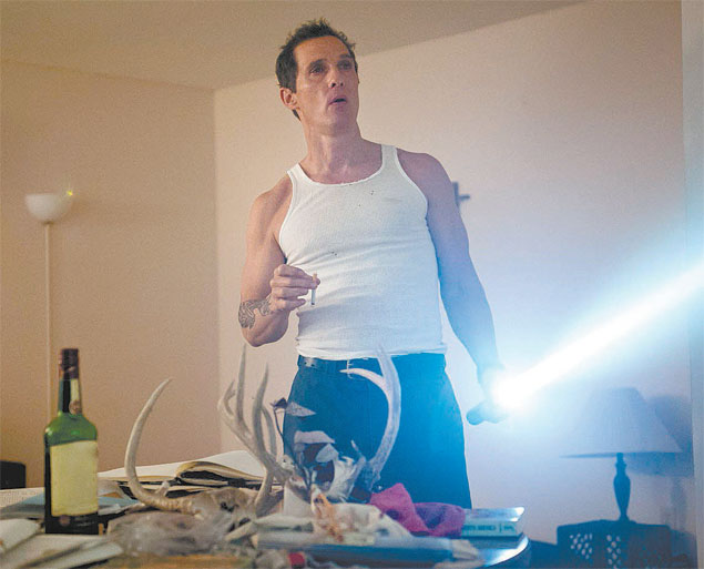 Matthew McConaughey, em cena da primeira temporada da série &#147;'True Detective'&#148; (HBO)