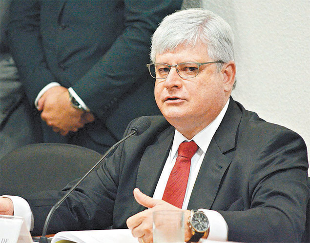 O procurador-geral da República, Rodrigo Janot, durante reunião em comissão do Senado 