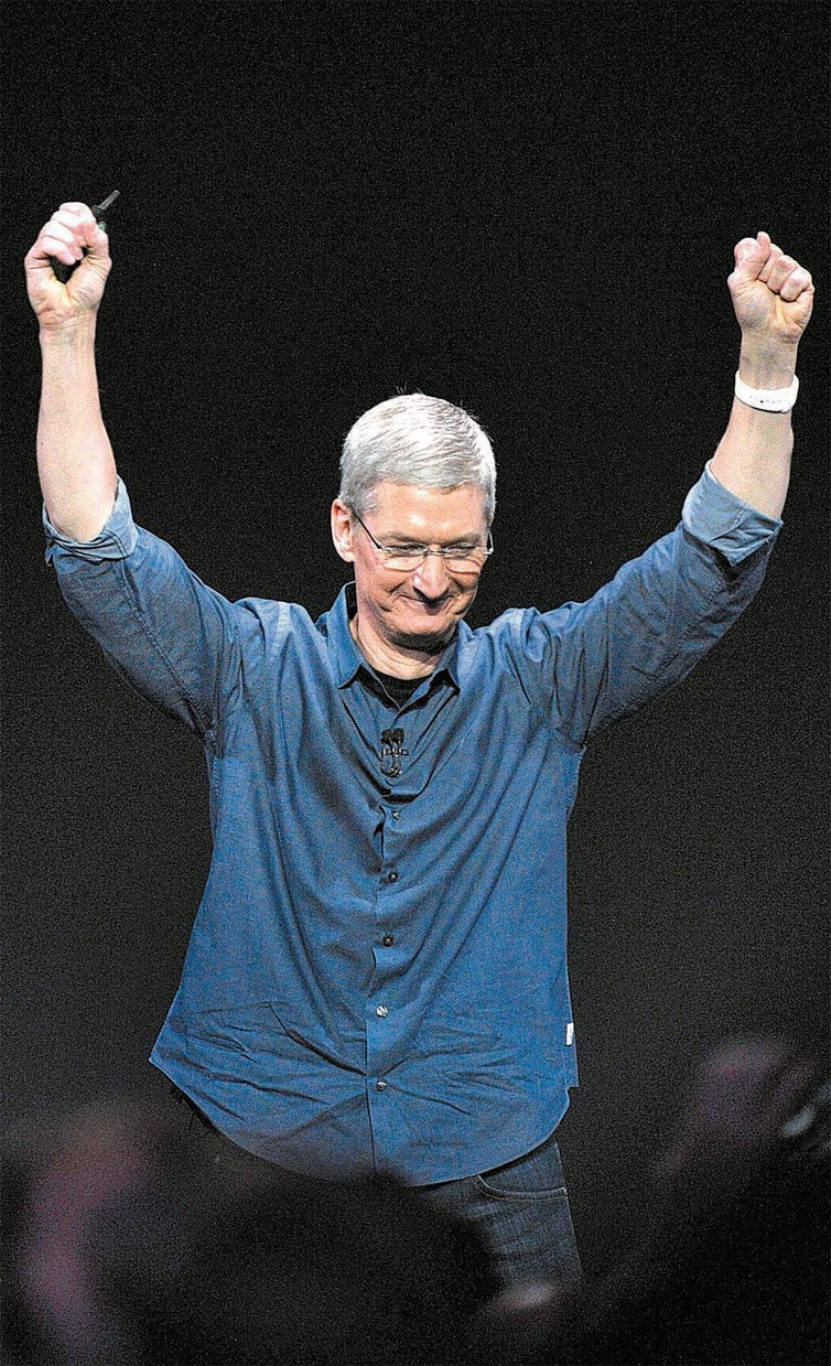 O presidente da Apple, Tim Cook, em evento da empresa em setembro
