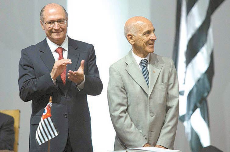 O governador Geraldo Alckmin e o secretrio Aloisio de Toledo