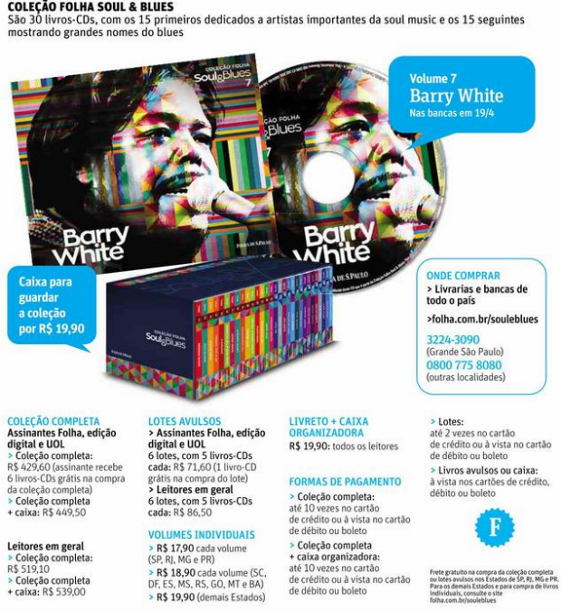 Stimo volume da Coleo Folha Soul & Blues traz o livro-CD sobre "o maestro do amor", Barry White