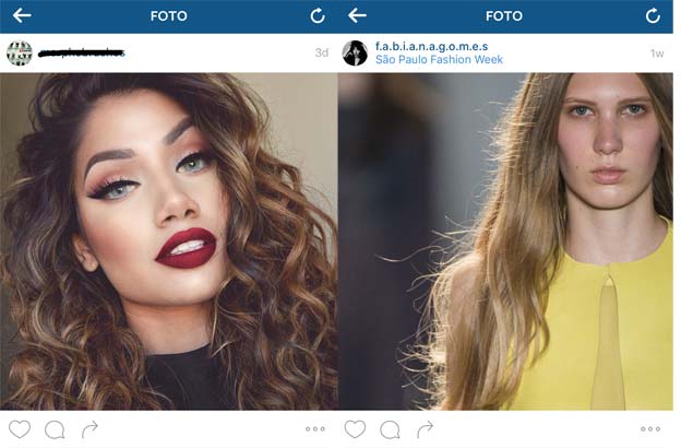 Maquiagem "pesada" que faz sucesso no Instagram e o look "nada" das passarelas da Animale