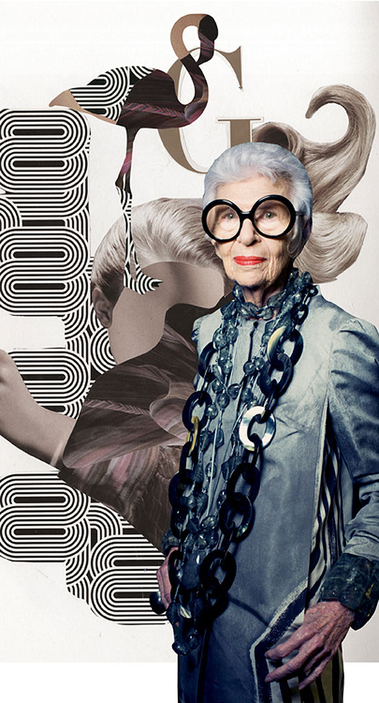 Aos 90 anos a designer Iris Apfel vive seu auge como cone fashion