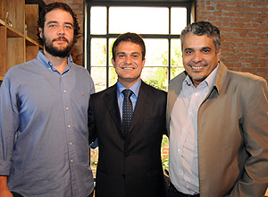 Diego Badaró, Eduardo Sallese e Durval Libânio vieram à São Paulo para o lançamento do Salão do Chocolate