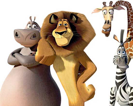 Os personagens de &quot;Madagascar 3 - Os procurados&quot;, considerado bom pela crtica