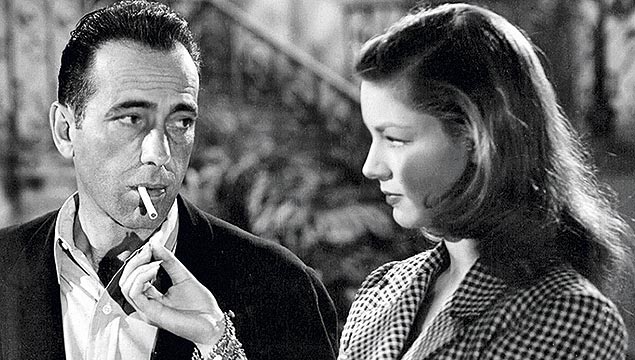 Humphrey Bogart e Lauren Bacall em " Beira do Abismo", de 1946, o mais emblemtico dos filmes "noirs"