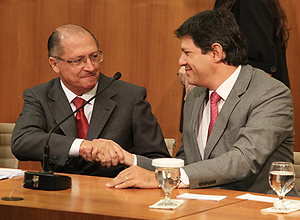 Governador Geraldo Alckmin e o prefeito Fernando Haddad