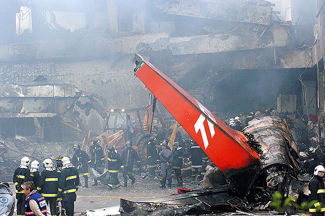 Na noite de 17 de julho de 2007, um Airbus da TAM no conseguiu aterrissar no aeroporto de Congonhas, atravessou a avenida Washington Lus e bateu contra um galpo da prpria empresa. No total, 199 pessoas morreram. 