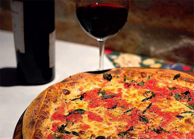 Pizza de copa da Pizza Bros., que est entre as sugestes do menu harmonizado com vinhos