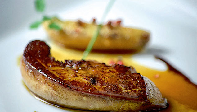 Prato com 'foie gras' do chef Erick Jacquin, do extinto La Brasserie Erick Jacquin