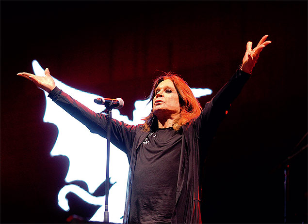 Ozzy durante show do Sabbath realizado em outubro de 2013, em So Paulo
