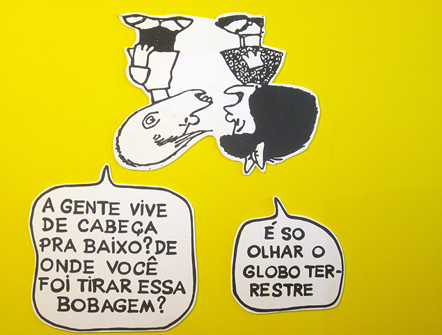Mafalda y Felipe en una de las vietas de la exposicin