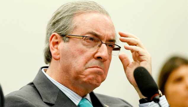 O presidente da C&#130;mara dos Deputados, Eduardo Cunha (PMDB-RJ) presta esclarecimentos &#135; CPI da Petrobras