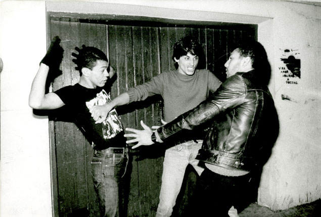 FIQUE EM CASA - Aderbal, Joe 90 e Redson, vocalista do Clera, em foto sem data nos anos 1980.