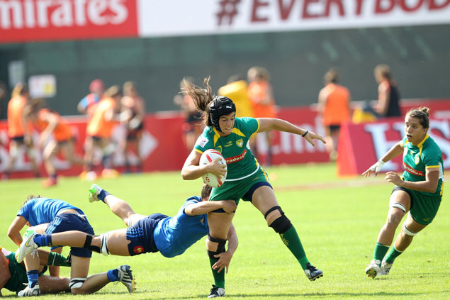 Seleo brasileira joga contra a Frana no mundial feminino de rugby