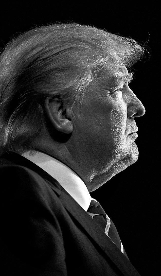 Donald Trump, on the campaign trail in Novi, Mich. Sept. 30, 2016. (Damon Winter/The New York Times) ORG XMIT: XNYT78 ***DIREITOS RESERVADOS. NO PUBLICAR SEM AUTORIZAO DO DETENTOR DOS DIREITOS AUTORAIS E DE IMAGEM***