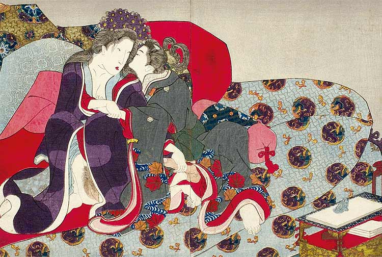Gravura de Utugawa Kunisada, do livro A Ertica Japonesa na Pintura e na Escritura dos Sculos 17 a 19 